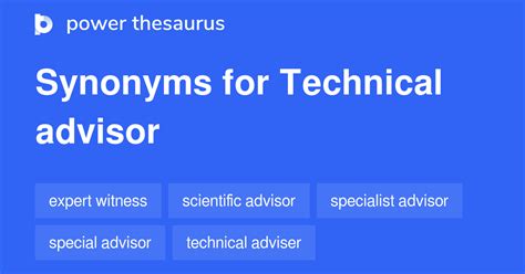 advisor synonym|technical advisor synonym.